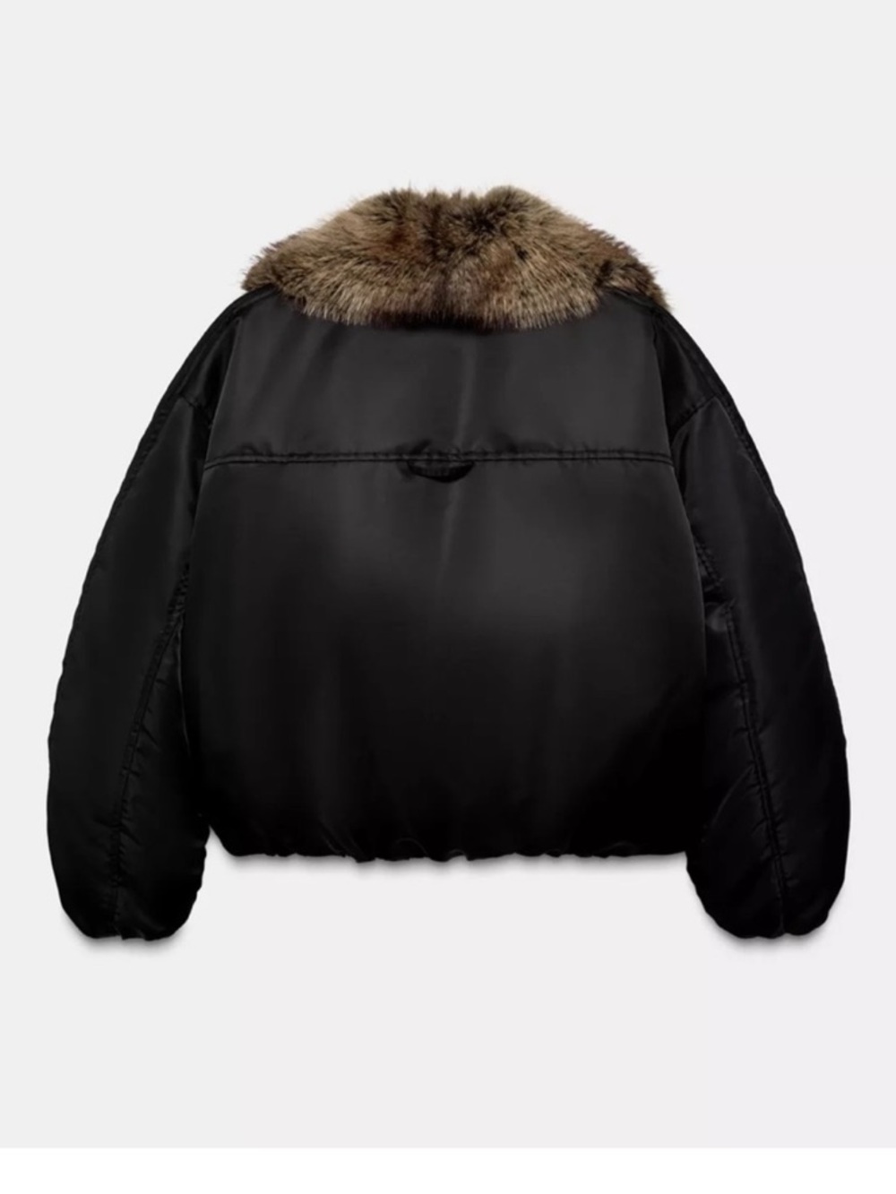 FAUX FUR COLLAR BOMBER JACKET like Zara - Picture 2 of 8